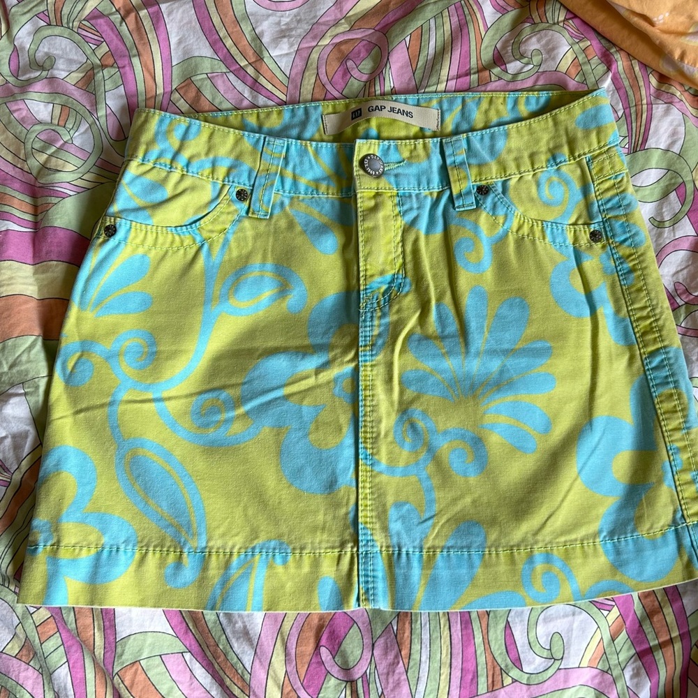 Vintage Gap Coconut Girl Hibiscus Mini Skirt, Sizes 1, 2, 4, & 16 available
